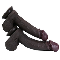 9.05in 9.84in 11.42in 12.6in Realistic Large Soft Silicone Penis Dildo