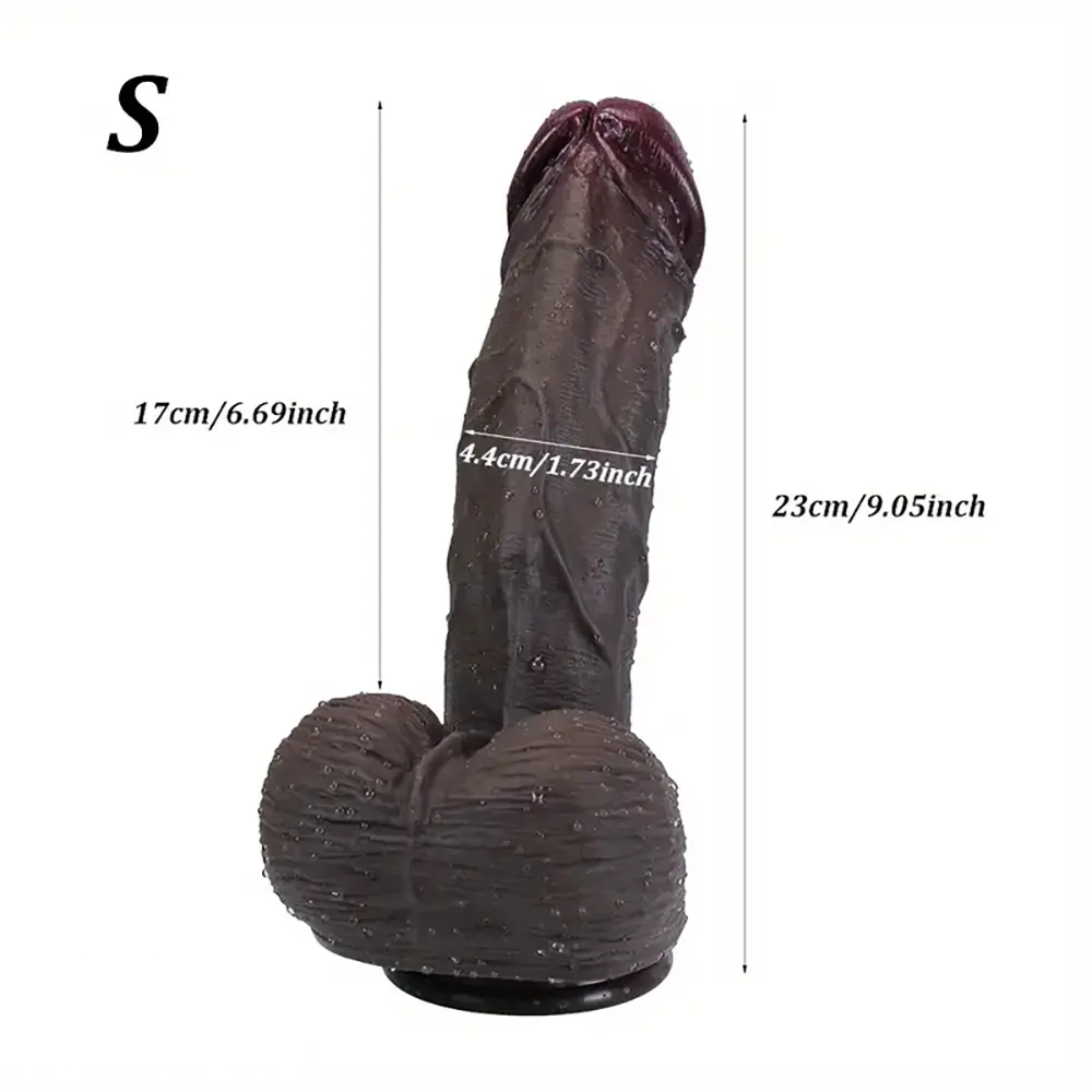 9.05in 9.84in 11.42in 12.6in Realistic Large Soft Silicone Penis Dildo