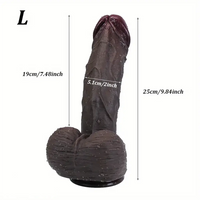9.05in 9.84in 11.42in 12.6in Realistic Large Soft Silicone Penis Dildo