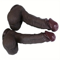9.05in 9.84in 11.42in 12.6in Realistic Large Soft Silicone Penis Dildo