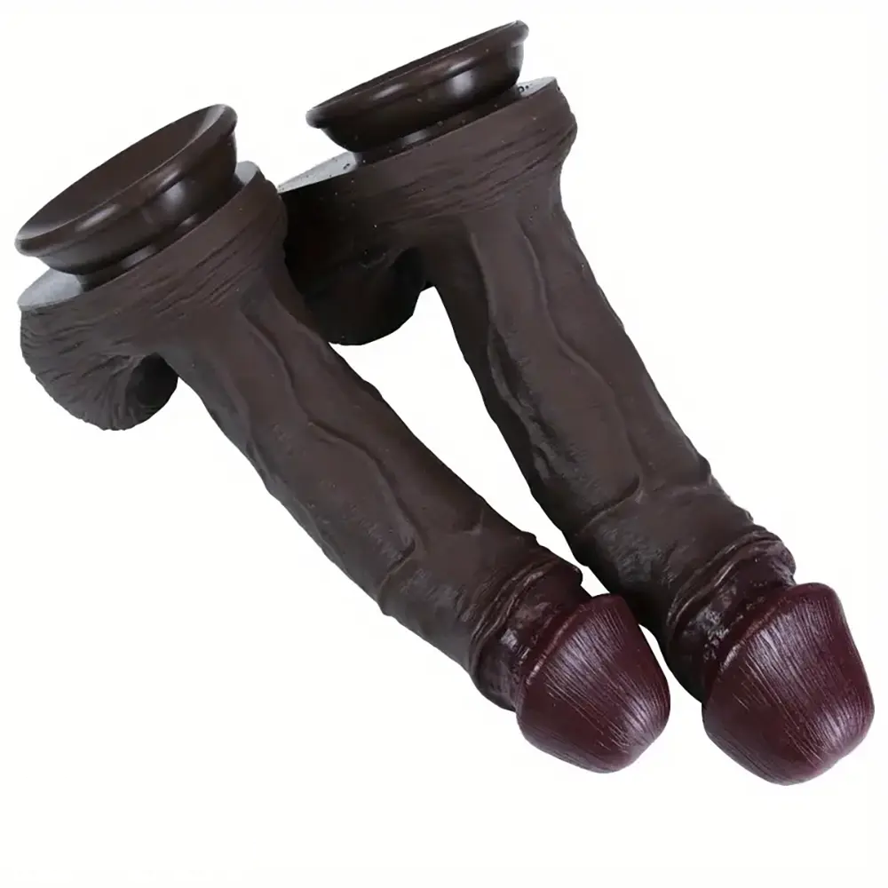 9.05in 9.84in 11.42in 12.6in Realistic Large Soft Silicone Penis Dildo