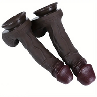 9.05in 9.84in 11.42in 12.6in Realistic Large Soft Silicone Penis Dildo