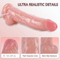 9.05in Big Skin Ejaculating Dildo Suction Cup Anal Sex Toy For Women