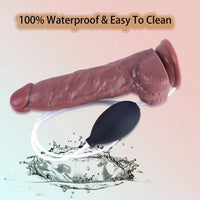 9.05in Big Skin Ejaculating Dildo Suction Cup Anal Sex Toy For Women