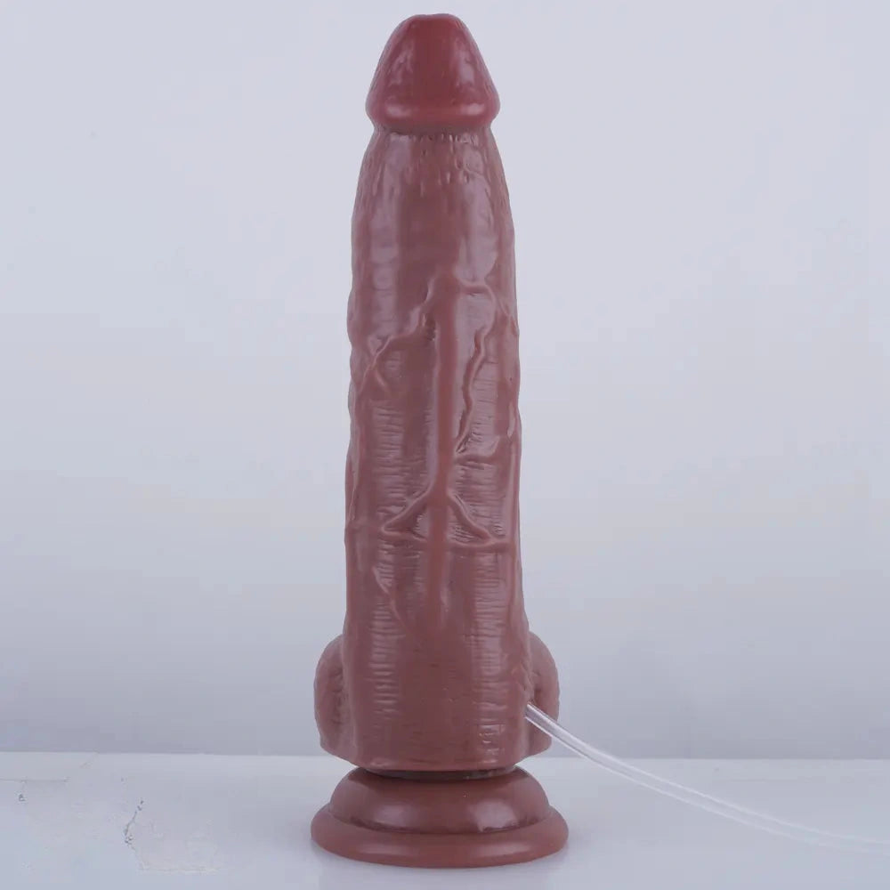 9.05in Big Skin Ejaculating Dildo Suction Cup Anal Sex Toy For Women