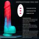 9.05in Big Smart Heating Thrusting Vibrating Remote Control Dildo