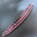 9.05in Crystal Glass Big Dildo Double Sided Penetration Love Sex Toy