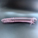 9.05in Crystal Glass Big Dildo Double Sided Penetration Love Sex Toy