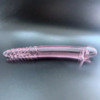 9.05in Crystal Glass Big Dildo Double Sided Penetration Love Sex Toy