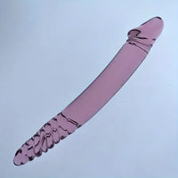 9.05in Crystal Glass Big Dildo Double Sided Penetration Love Sex Toy