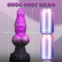 9.05in Double Egg Monster Knot Silicone Soft Fantasy Women Dildo