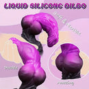 9.05in Double Egg Monster Knot Silicone Soft Fantasy Women Dildo