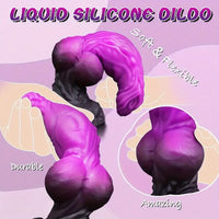 9.05in Double Egg Monster Knot Silicone Soft Fantasy Women Dildo