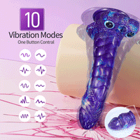 9.05in Dragon Scale Armor Animal Vibrating Dildo With Tapered Head