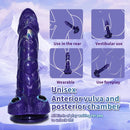 9.05in Dragon Scale Armor Animal Vibrating Dildo With Tapered Head