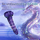 9.05in Dragon Scale Armor Animal Vibrating Dildo With Tapered Head