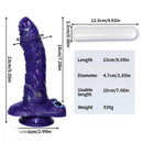 9.05in Dragon Scale Armor Animal Vibrating Dildo With Tapered Head