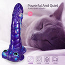 9.05in Dragon Scale Armor Animal Vibrating Dildo With Tapered Head
