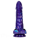 9.05in Dragon Scale Armor Animal Vibrating Dildo With Tapered Head