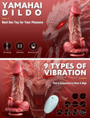 9.05in Dragon Vibrating Thrusting Big Silicone Soft Dildo Adult Toy