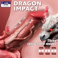 9.05in Dragon Vibrating Thrusting Big Silicone Soft Dildo Adult Toy