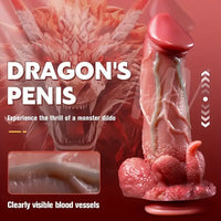 9.05in Dragon Vibrating Thrusting Big Silicone Soft Dildo Adult Toy