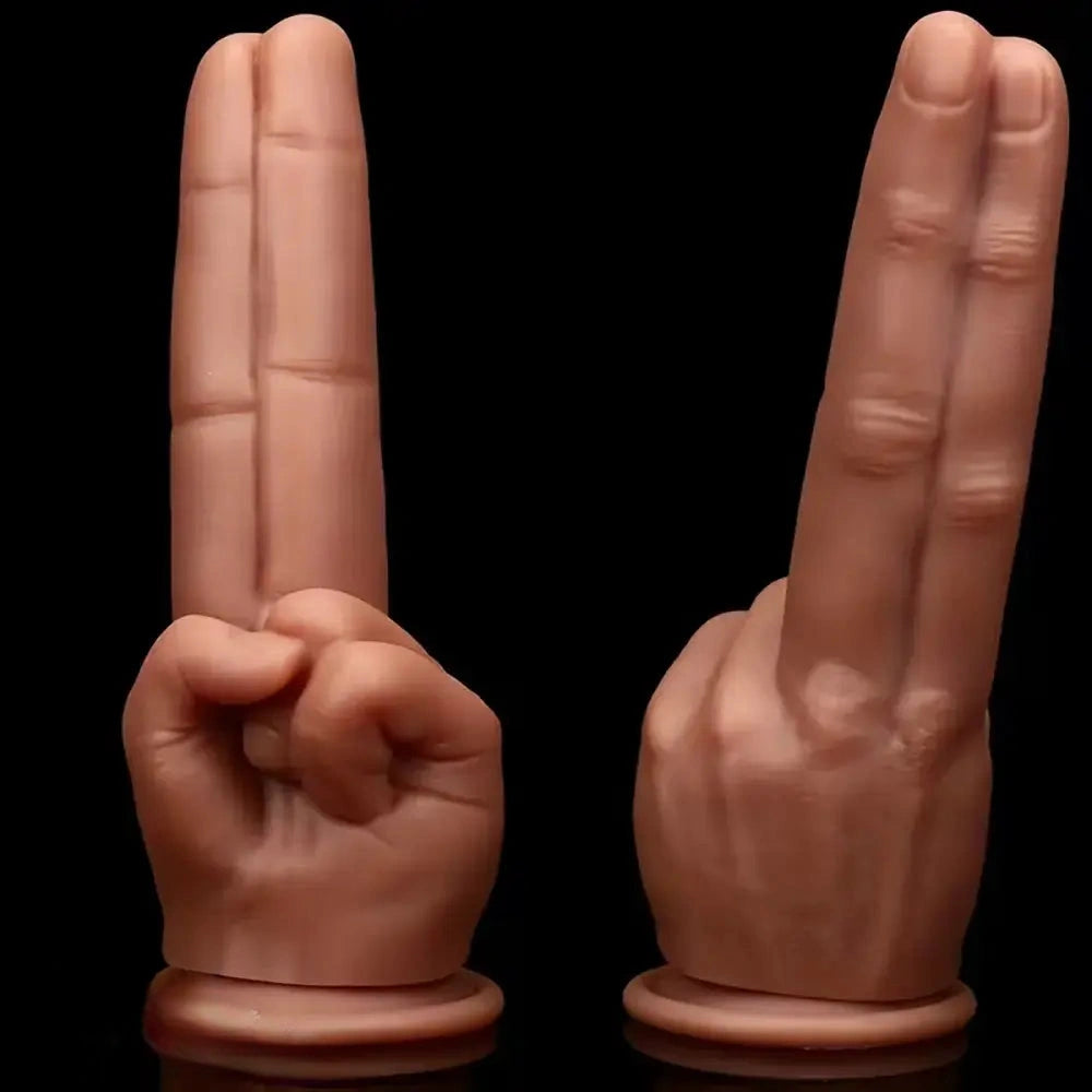 9.05in Finger Silicone Dildo Fantasy Cock For Female Manual Masturbation