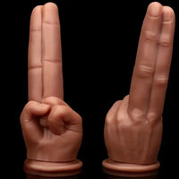 9.05in Finger Silicone Dildo Fantasy Cock For Female Manual Masturbation