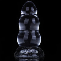 9.05in Giant TPE Beads Transparent Jelly Soft Big Female Dildo