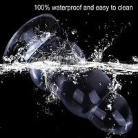 9.05in Giant TPE Beads Transparent Jelly Soft Big Female Dildo