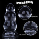 9.05in Giant TPE Beads Transparent Jelly Soft Big Female Dildo