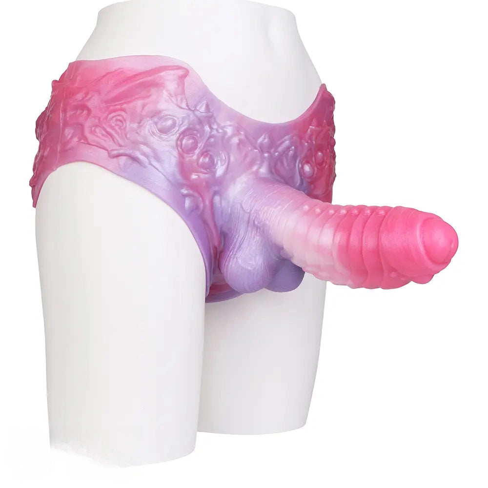 9.05in Hollow Spiked Uncut Strap on Dildo Silicone Dildo For Anus Sex