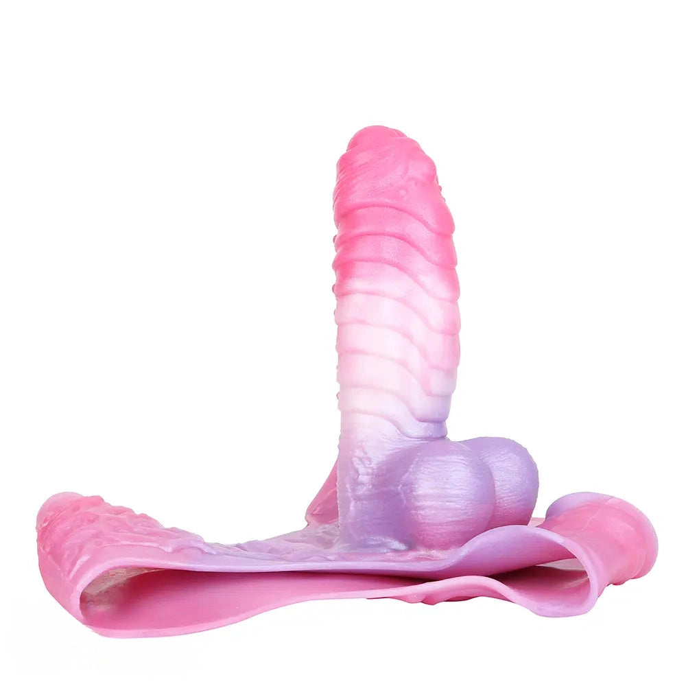 9.05in Hollow Spiked Uncut Strap on Dildo Silicone Dildo For Anus Sex