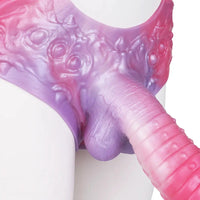 9.05in Hollow Spiked Uncut Strap on Dildo Silicone Dildo For Anus Sex