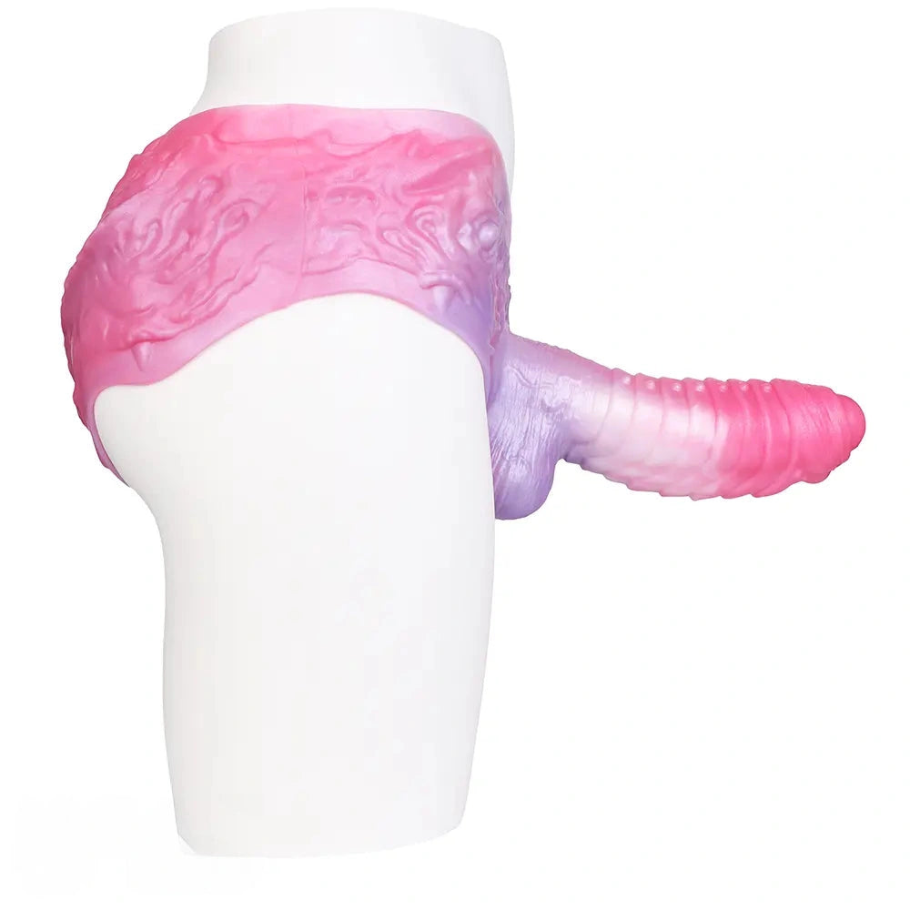9.05in Hollow Spiked Uncut Strap on Dildo Silicone Dildo For Anus Sex