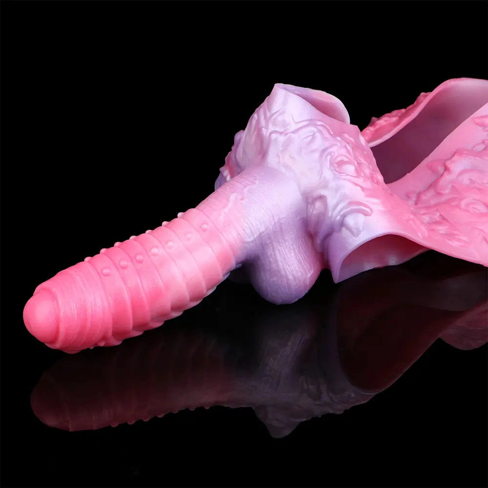 9.05in Hollow Spiked Uncut Strap on Dildo Silicone Dildo For Anus Sex