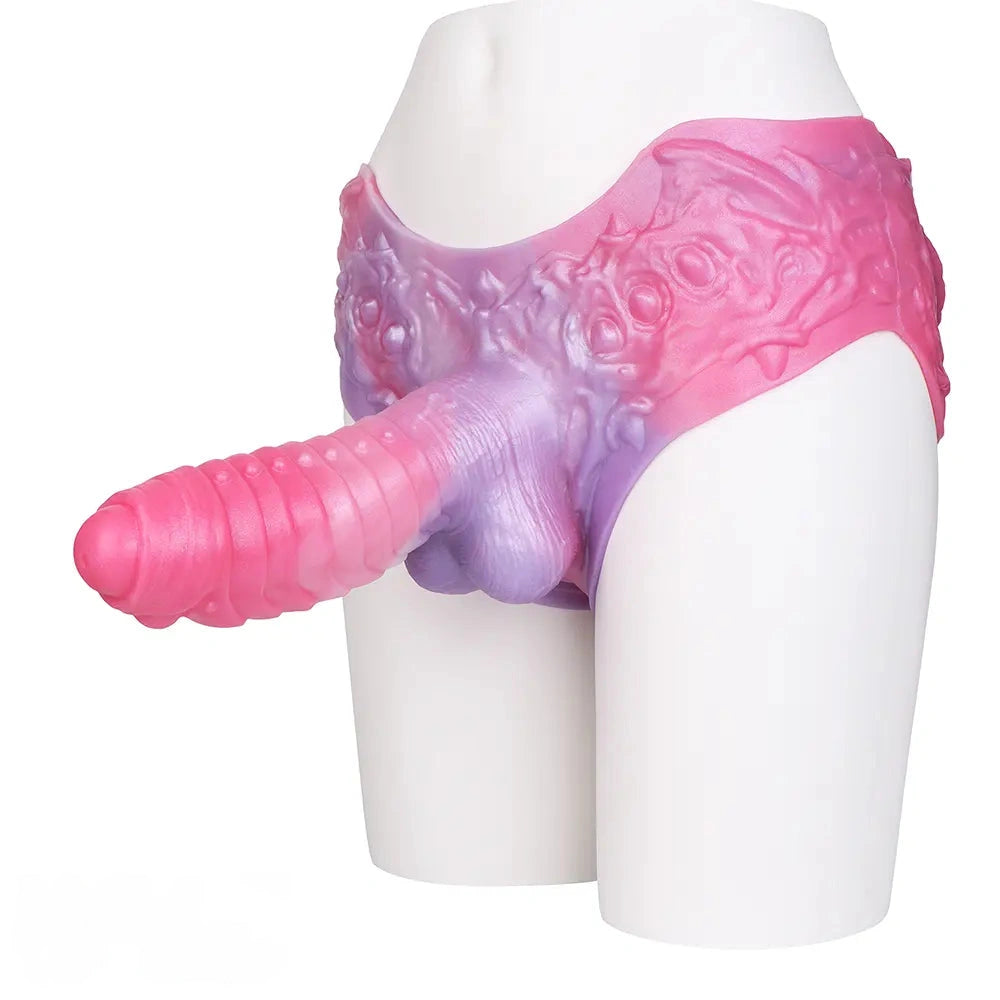 9.05in Hollow Spiked Uncut Strap on Dildo Silicone Dildo For Anus Sex