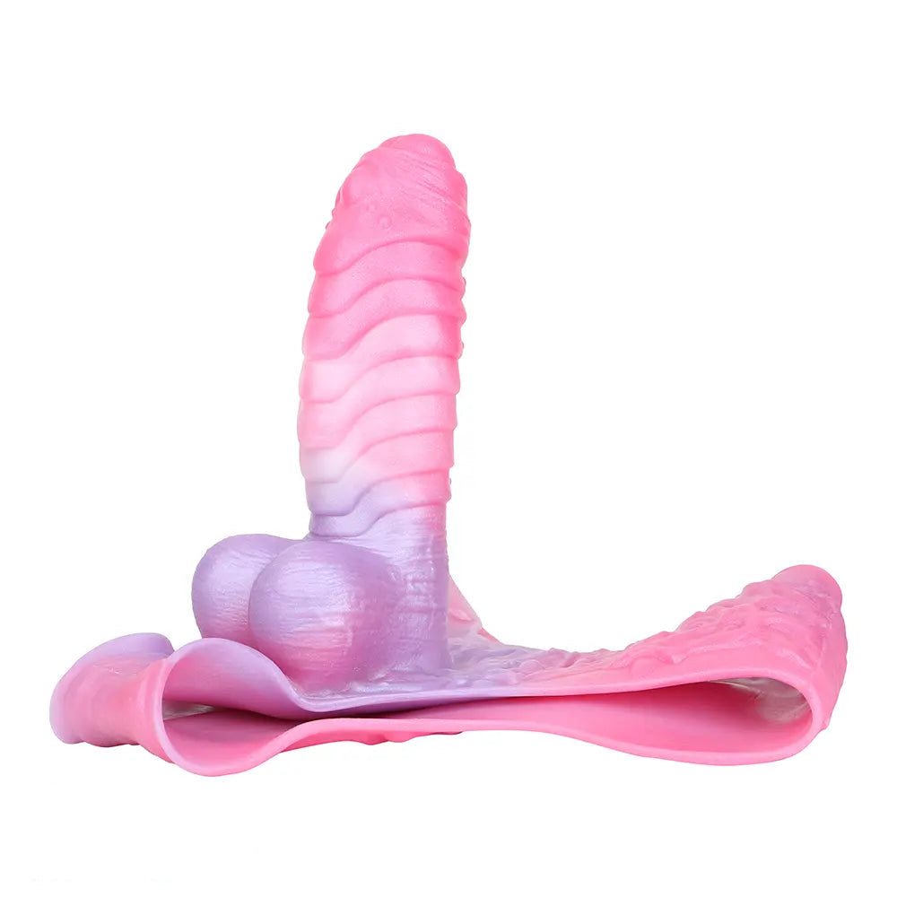 9.05in Hollow Spiked Uncut Strap on Dildo Silicone Dildo For Anus Sex