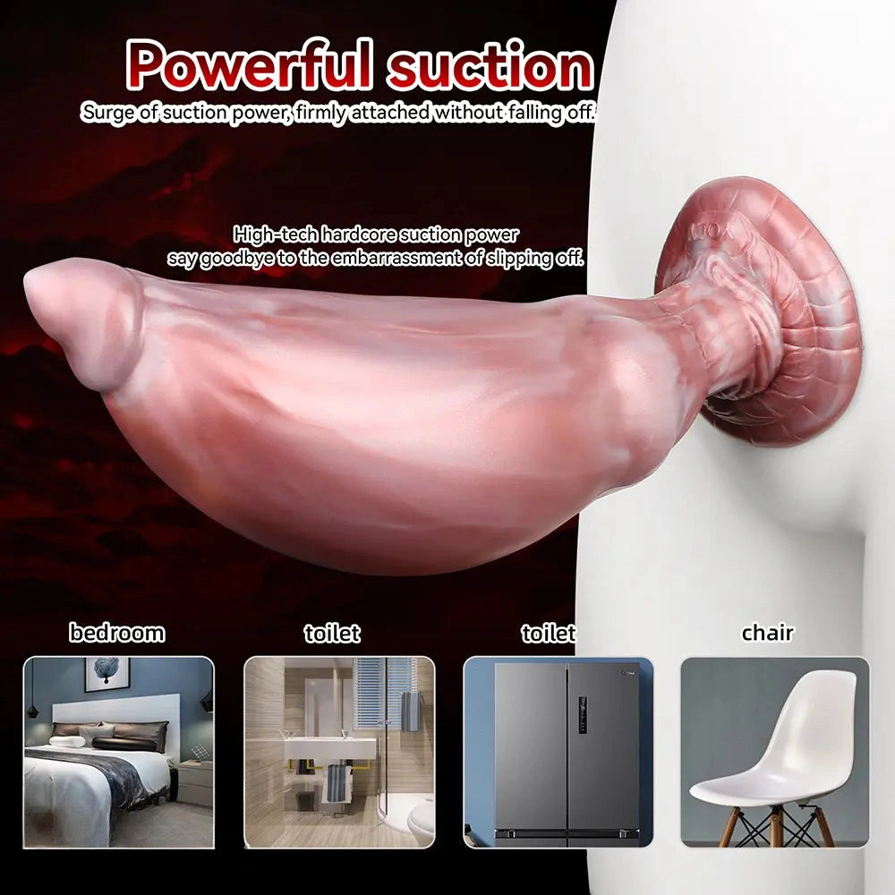 9.05in Inflatable Detachable Dual Layer Dildo High Elasticity Expansion Cock