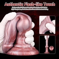 9.05in Inflatable Detachable Dual Layer Dildo High Elasticity Expansion Cock