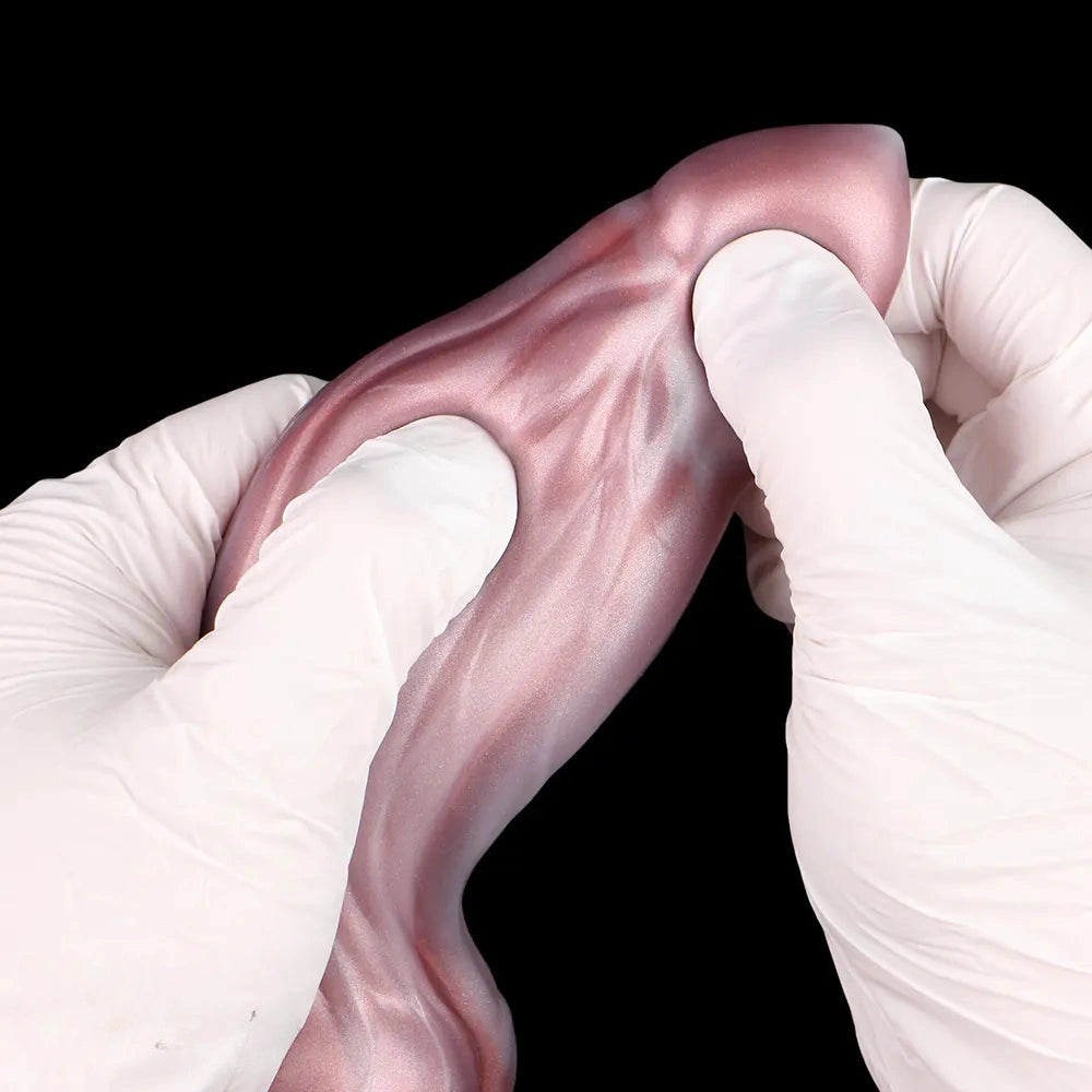 9.05in Inflatable Detachable Dual Layer Dildo High Elasticity Expansion Cock