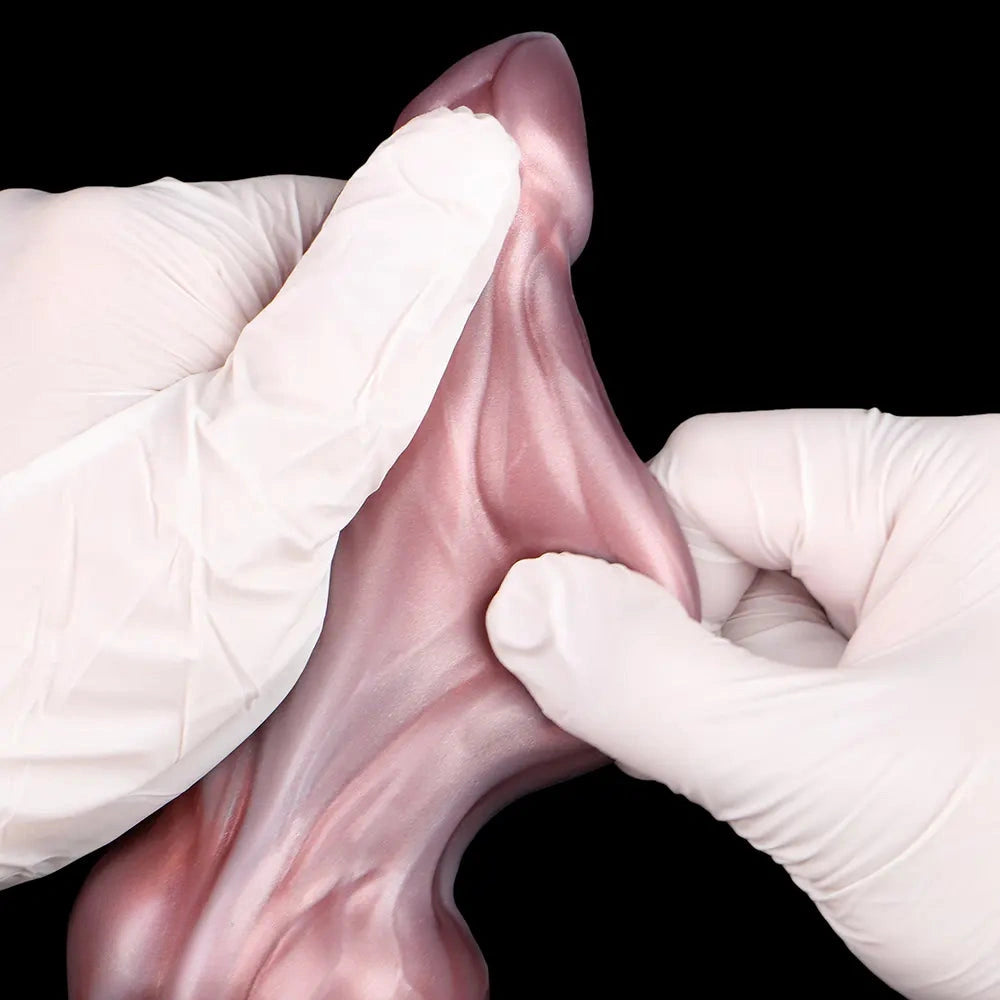 9.05in Inflatable Detachable Dual Layer Dildo High Elasticity Expansion Cock