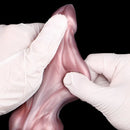 9.05in Inflatable Detachable Dual Layer Dildo High Elasticity Expansion Cock
