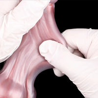 9.05in Inflatable Detachable Dual Layer Dildo High Elasticity Expansion Cock