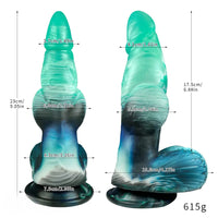 9.05in Inflatable Fantasy Monster Knot Silicone Dildo Personal Pleasure