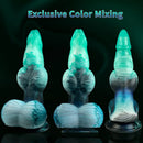 9.05in Inflatable Fantasy Monster Knot Silicone Dildo Personal Pleasure