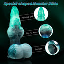 9.05in Inflatable Fantasy Monster Knot Silicone Dildo Personal Pleasure