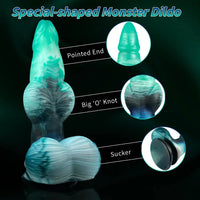 9.05in Inflatable Fantasy Monster Knot Silicone Dildo Personal Pleasure