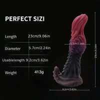 9.05in Large Odd Silicone Soft Dragon Monster Dildo For Anal Sex