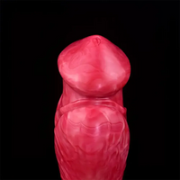 9.05in Large Testis Design Thick Silicone Soft G-Spot Anal Dildo